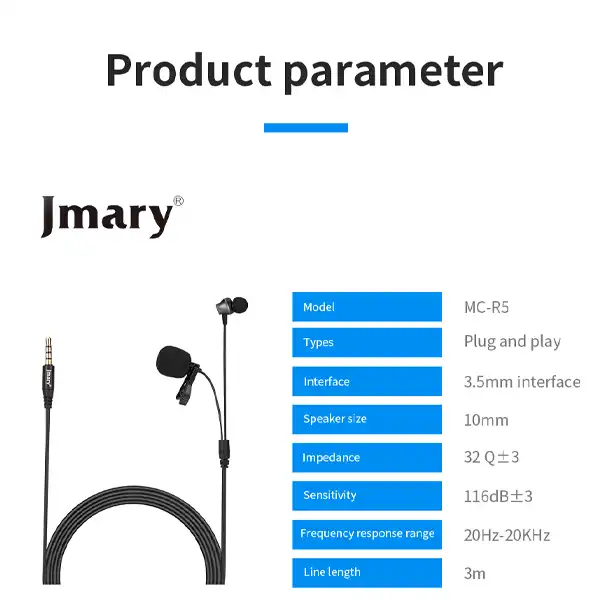 میکروفن یقه ای جی ماری مدل MC-R5