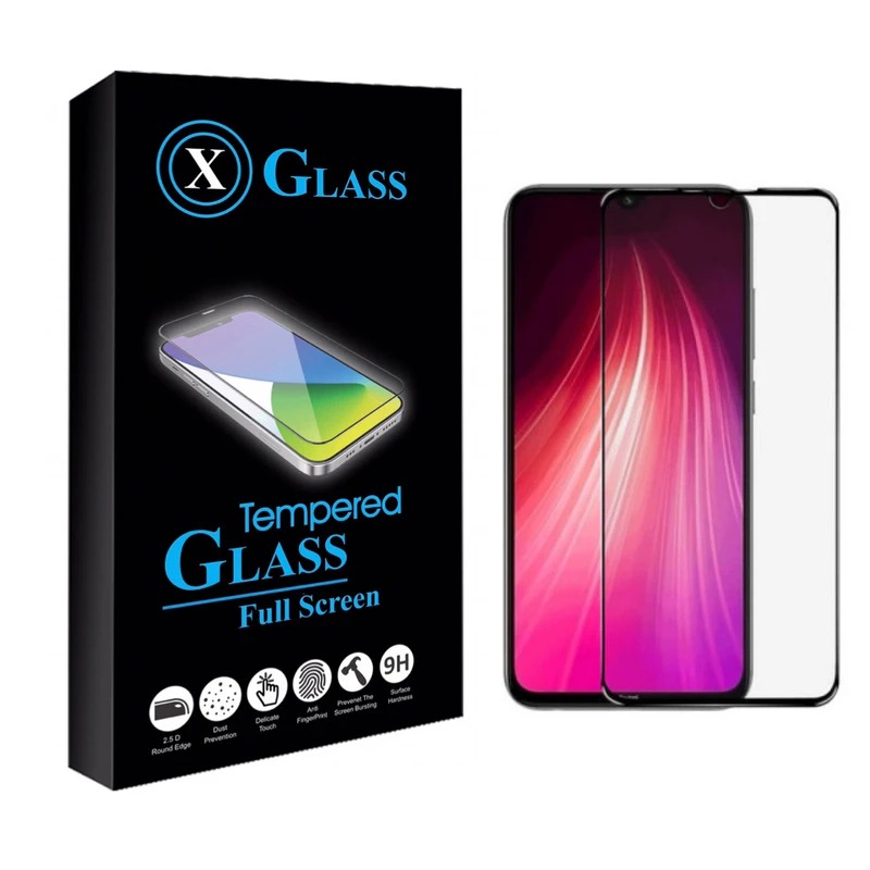 محافظ صفحه نمایش ایکس گلس مدل فول مناسب برای گوشی موبایل شیائومی REDMI NOTE 8
