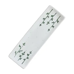شیرینی خوری سرامیکی طرح برگ کد ZP107