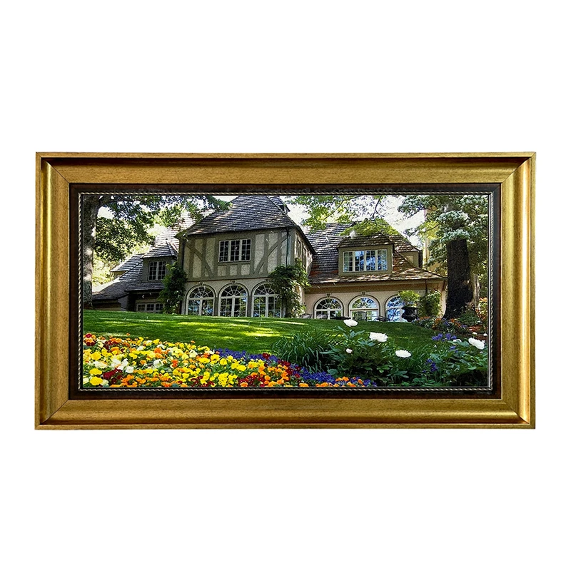 تابلو فرش ماشینی طرح دستبافت مدل خانه ویلایی کد 7840