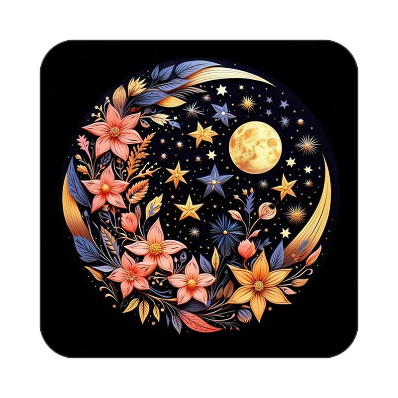 زیر لیوانی کاکتی طرح ماه و ستاره مدل mp53118