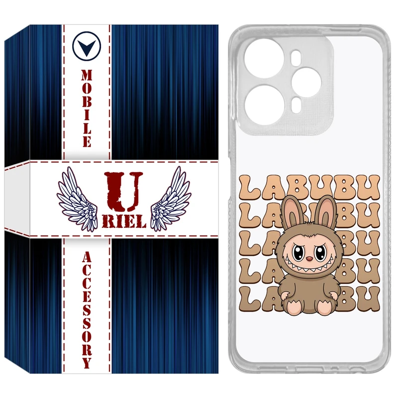 کاور یوریل مدل Clear کد 134 طرح لبوبو Labubu مناسب برای گوشی موبایل وکال V1 / V1 Plus