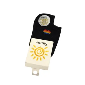 جوراب بچگانه مدل قلب رنگین کمانی sunny 01