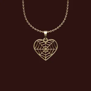 گردنبند طلا 18 عیار زنانه مدوپد مدل قلب کد W2-1-1253