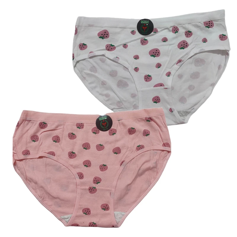 شورت زنانه مدل عروسکی توت فرنگی مجموعه 2 عددی