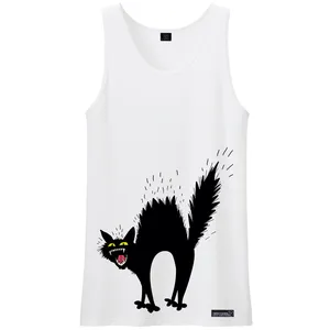 تاپ مردانه 27 مدل  scary black cat کد PH157