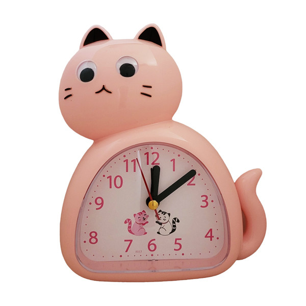 ساعت رومیزی کودک دکورلند مدل زنگدار طرح گربه کد 0215