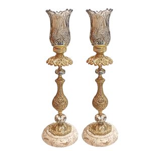 جاشمعی برنجی مدل امپراتور کد S-4286 بسته دو عددی