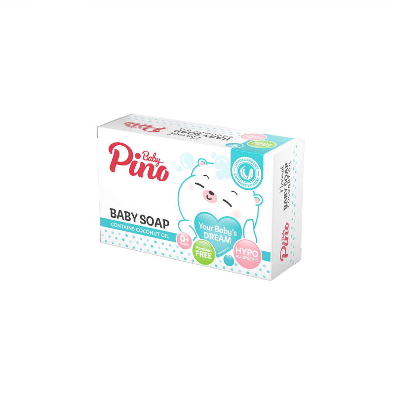 صابون نوزاد و کودک پینو بیبی مدل کرمی وزن 75 گرم