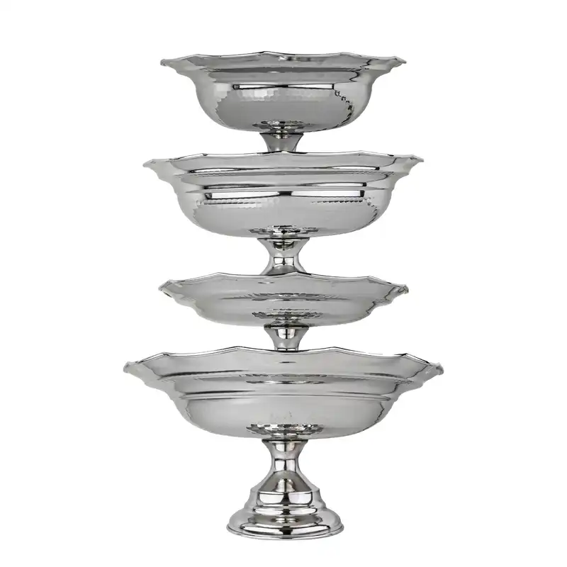 ست 4 تکه پذیرایی مسی مدل دیبا کرومی کد alast012901