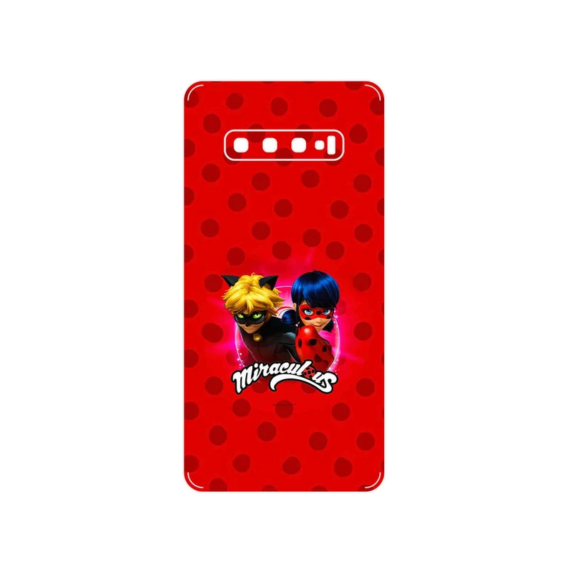 برچسب پوششی ماهوت مدل Ladybug and Cat Noir مناسب برای گوشی موبایل سامسونگ Galaxy S10 Plus