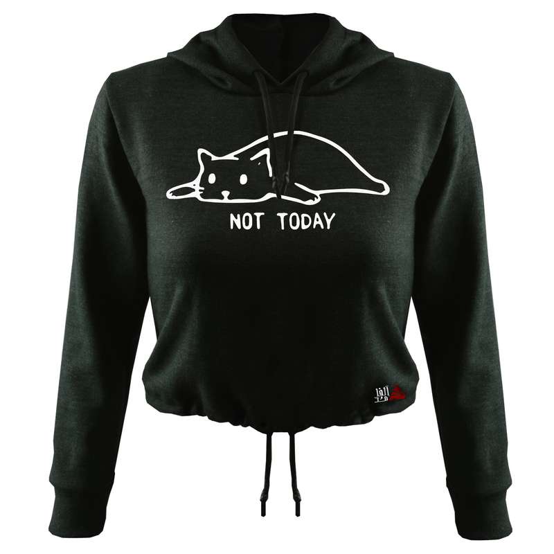 هودی زنانه مدل NOT TODAY کد T07 رنگ نوک مدادی 