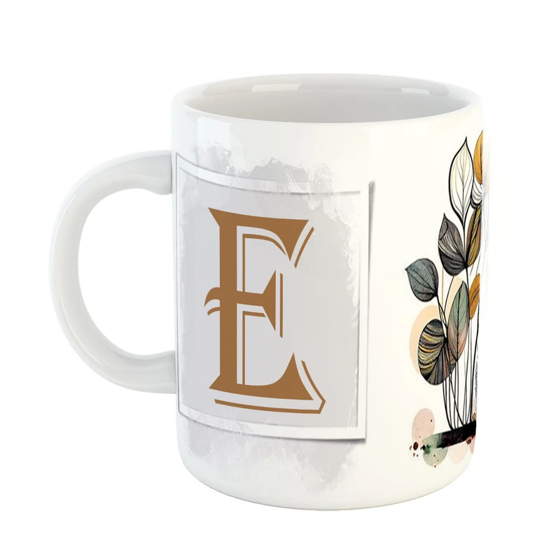 ماگ پاد افرین مدل فانتزی طرح حرف E کد 3