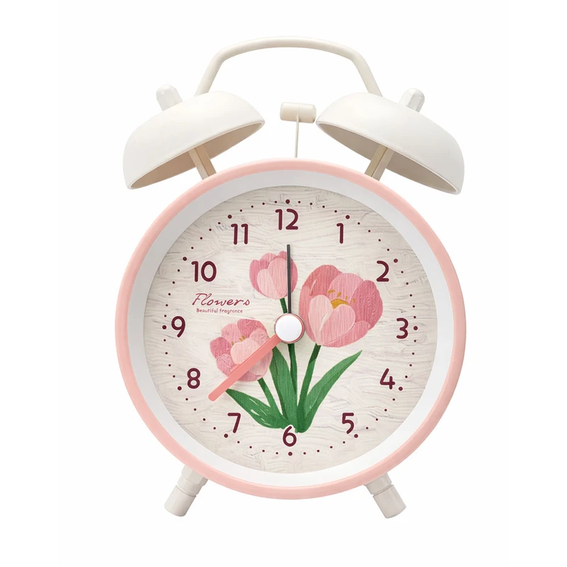 ساعت رومیزی عقربه‌ای مدل Blush Flower کد KP-243