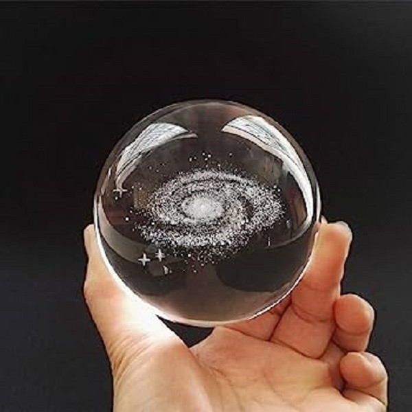 چراغ خواب مدل گوی کریستالی طرح راه شیری 3D
