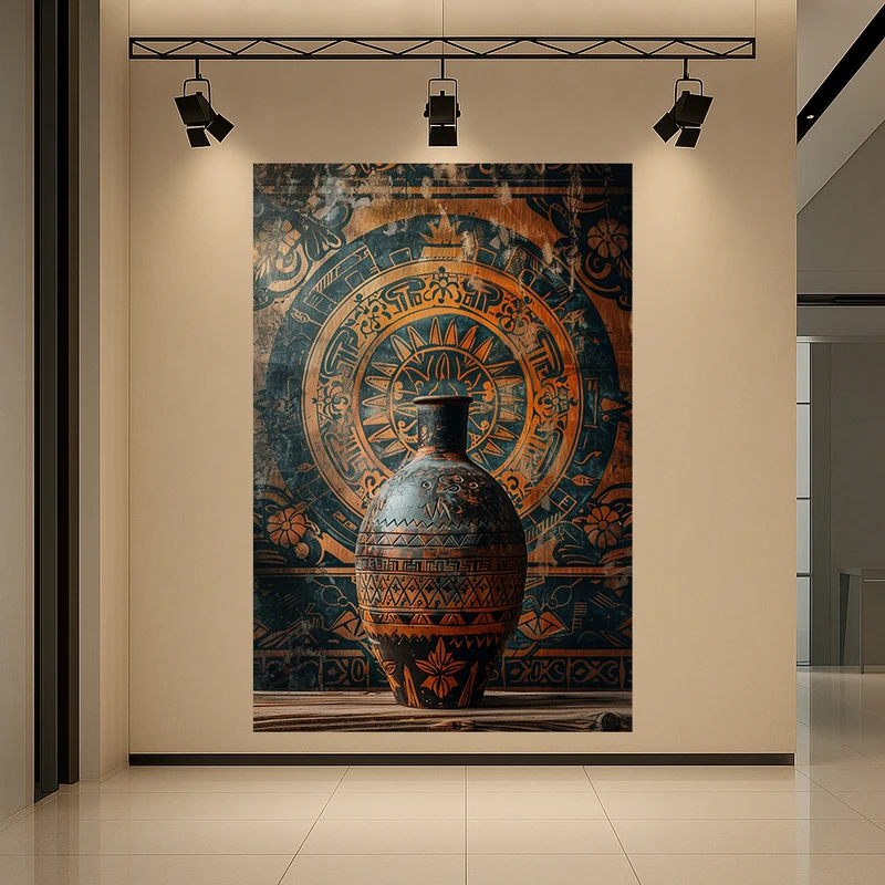 پوستر طرح گلدان سفالی مدل بومی کد AR3059821