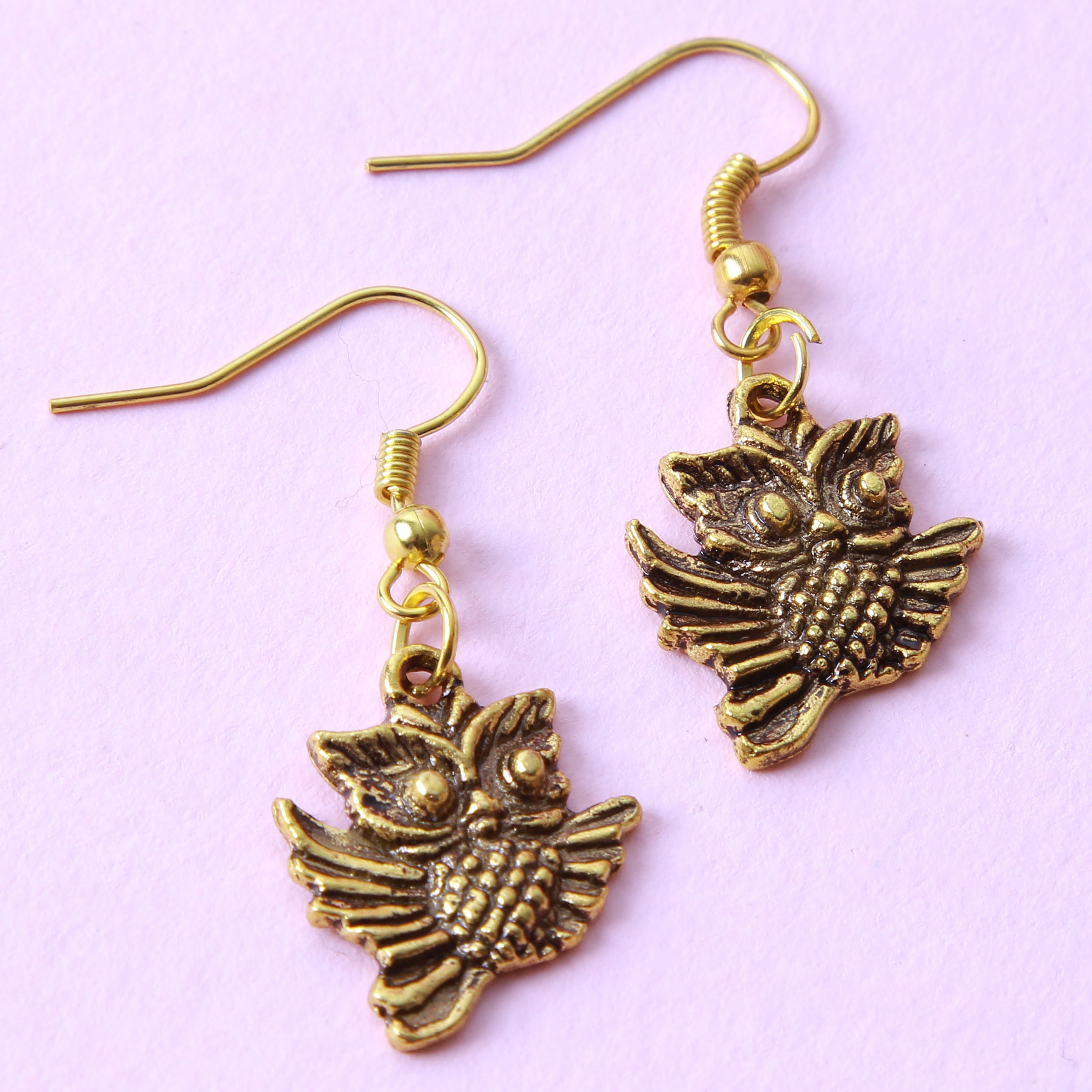 گوشواره دخترانه مدل فلزی فانتزی کد GZN_040