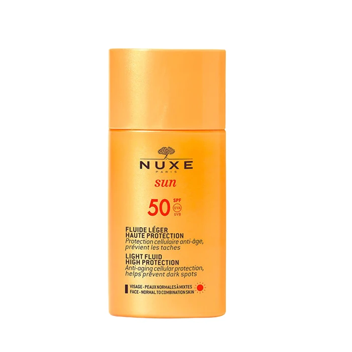 فلوئید ضد آفتاب بی رنگ نوکس SPF50 مدل LIGHT مناسب پوست های چرب و مختلط حجم 50 میلی لیتر