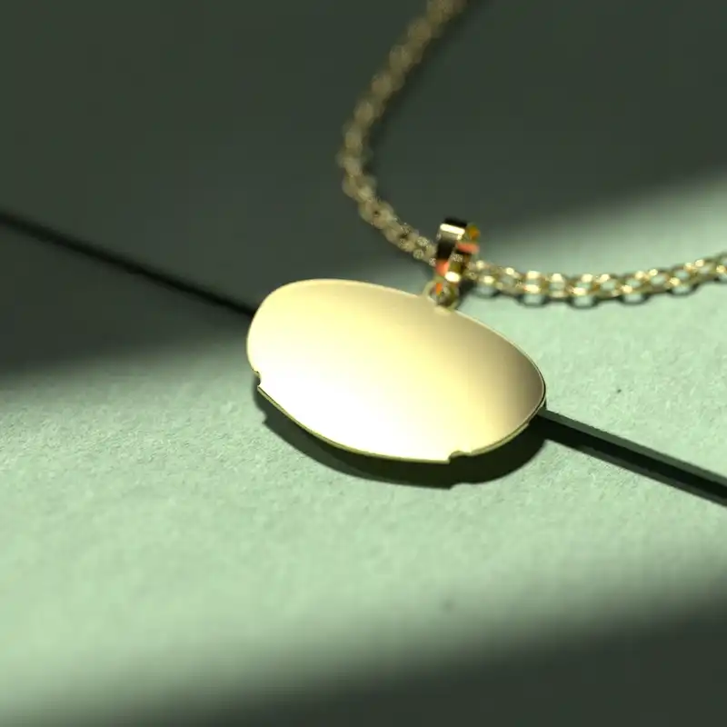 گردنبند طلا 18 عیار زنانه مدوپد مدل شکل هندسی کد P2-1-1093