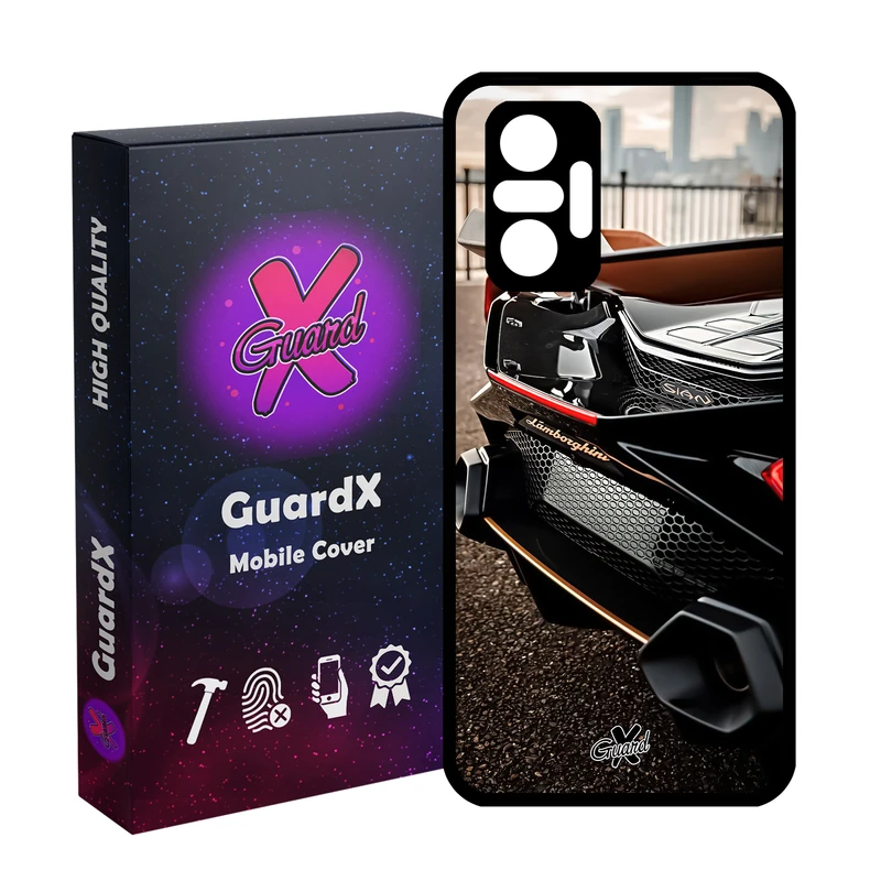 کاور گارد ایکس طرح لامبورگینی مدل Glass10492 مناسب برای گوشی موبایل شیائومی Redmi Note 10 Pro/Note 10 Pro Max