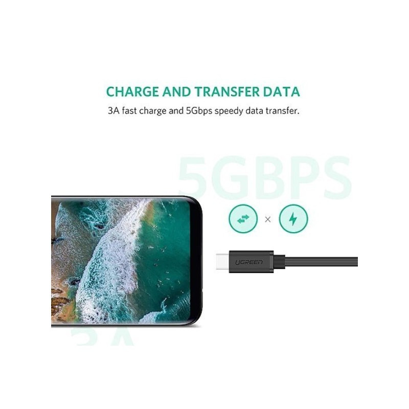 کابل افزایش طول USB-C یوگرین مدل ED008 طول 0.5 متر
