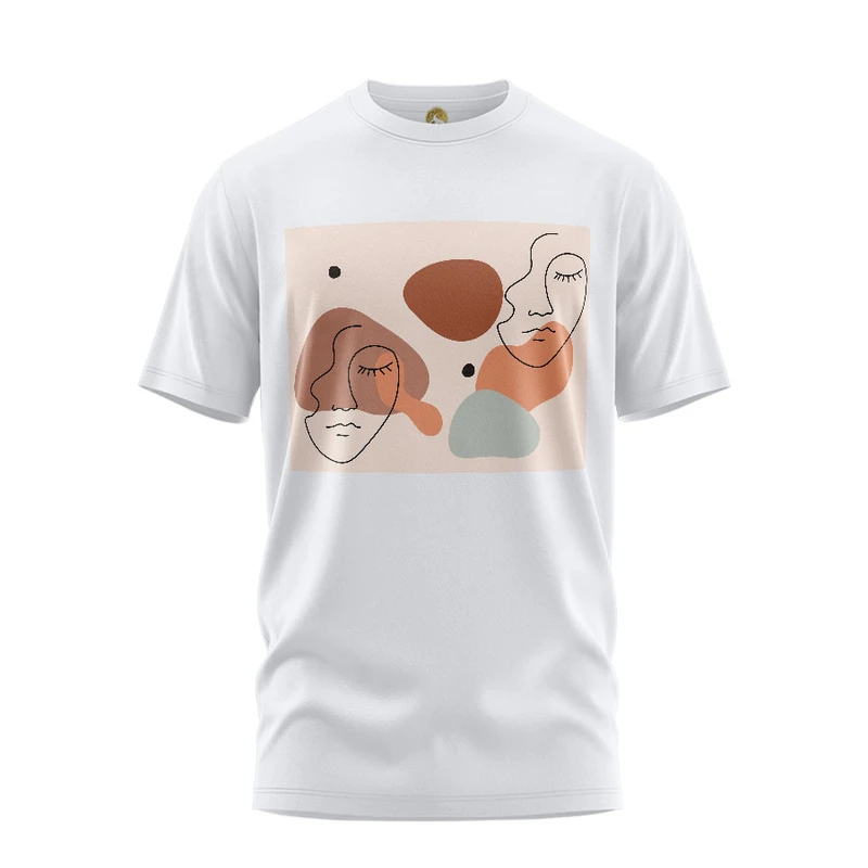 تی شرت آستین کوتاه زنانه هومرو مدل TW131 طرح مینیمال