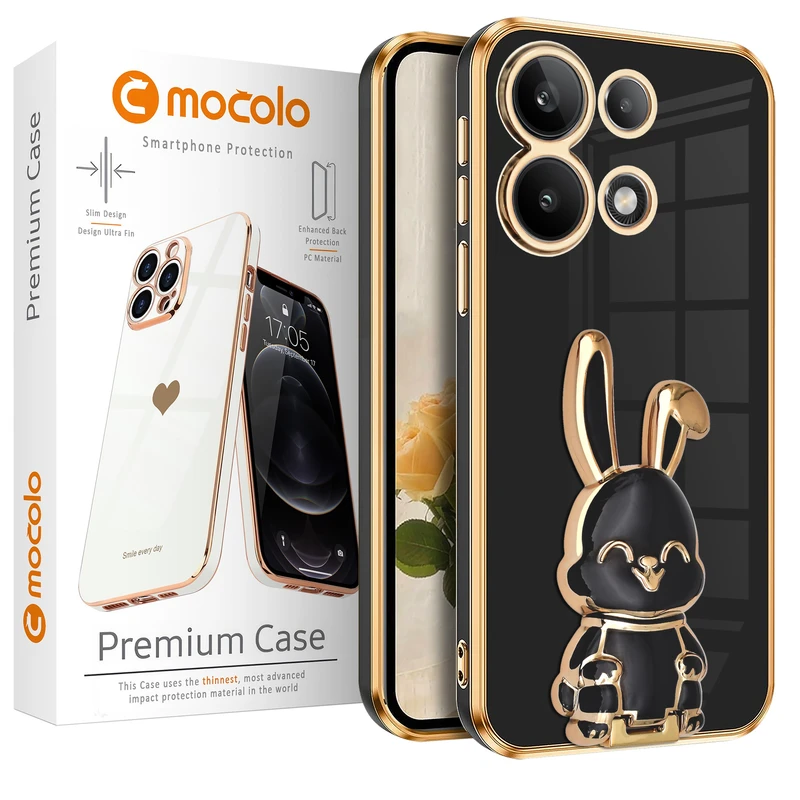 کاور موکولو مدل Lapin مناسب برای گوشی موبایل شیائومی Poco M6 Pro 4G / Redmi Note 13 Pro 4G به همراه پایه نگهدارنده