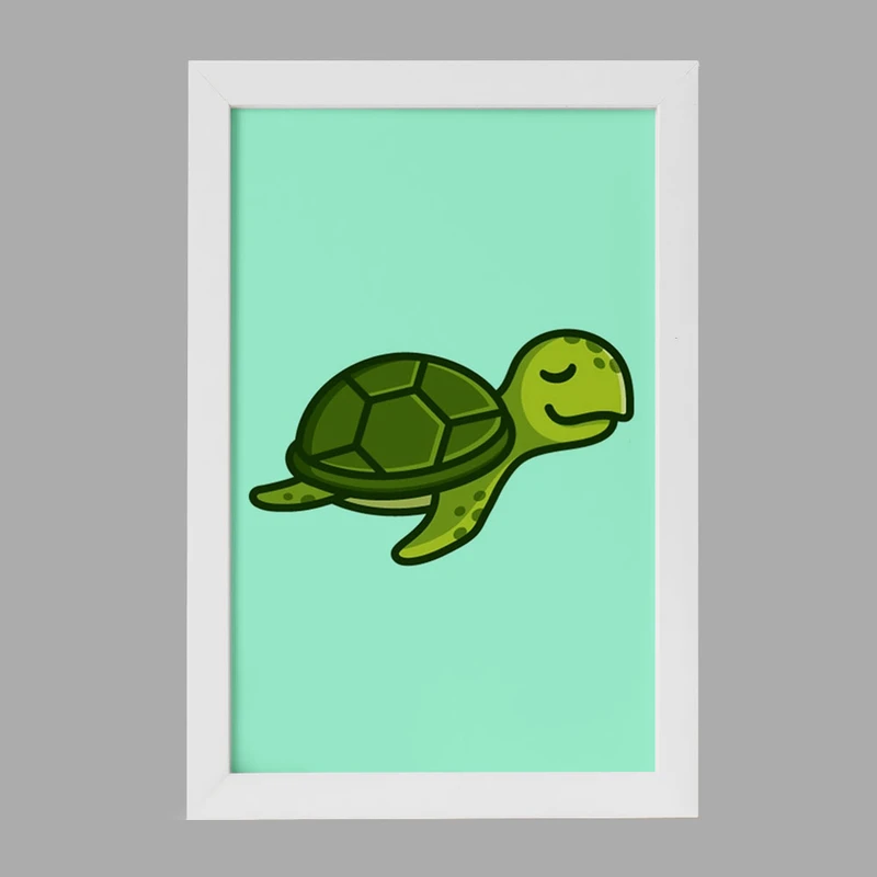 تابلو خندالو مدل حیوانات بامزه لاکپشت کد 28169