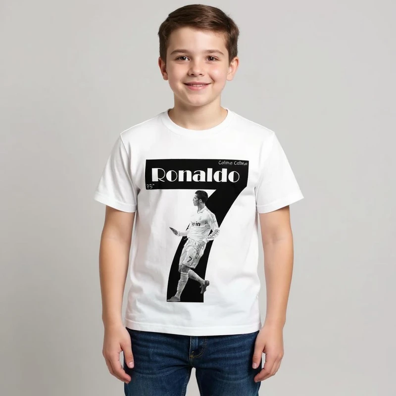 تی شرت آستین کوتاه پسرانه مدل رونالدو کد WS94