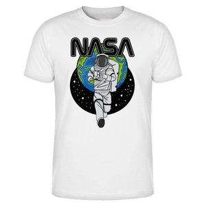 تی شرت آستین کوتاه مردانه مدل NASA کد 0j0 07 رنگ سفید
