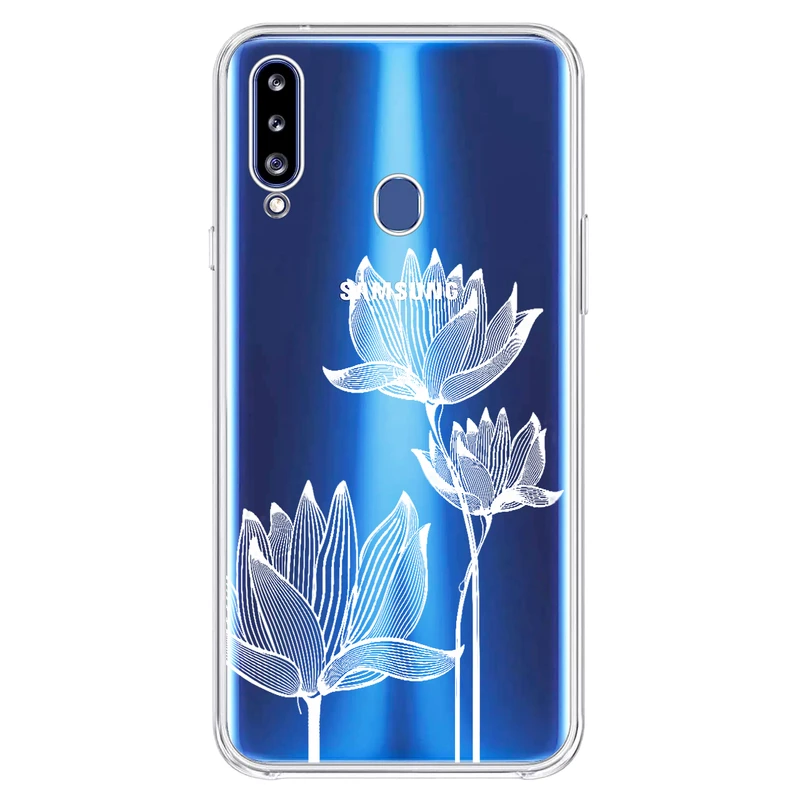 کاور مگافون طرح گل مدل C47-W مناسب برای گوشی موبایل سامسونگ Galaxy A20 S