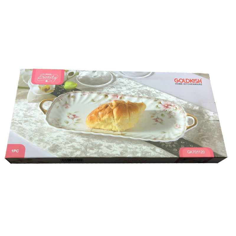 رولت‌خوری گلد کیش مدل GK701120 جنس چینی استخوان، مناسب شستشو در ماشین ظرفشویی