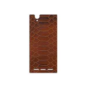 MAHOOT Brown-Snake-Leather Cover Sticker for Sony Xperia T2 Ultra