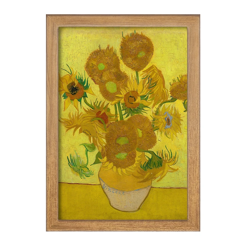 تابلو خندالو مدل گلدان آفتابگردان ونسان ونگوگ (Van Gogh) کد 36819