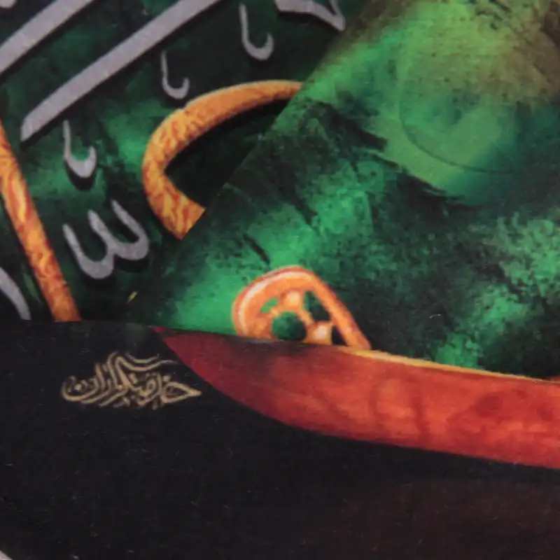 پرچم خدمتگزاران مدل کتیبه محرم طرح کاسه سقاخانه عباس علیه السلام کد 40003247