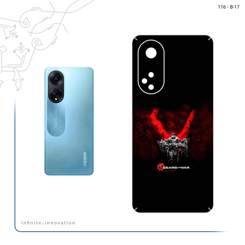 برچسب پوششی ماهوت مدل GEARS_OF_WAR مناسب برای گوشی موبایل اپو A98