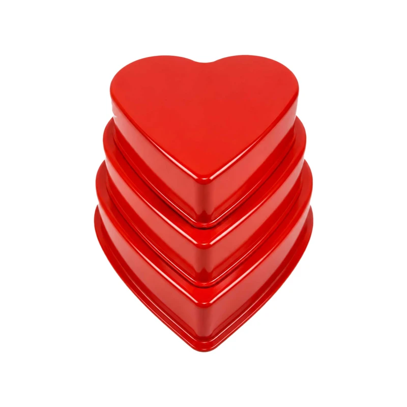قالب کیک گرانیتی مدل قلب مجموعه 3 عددی 