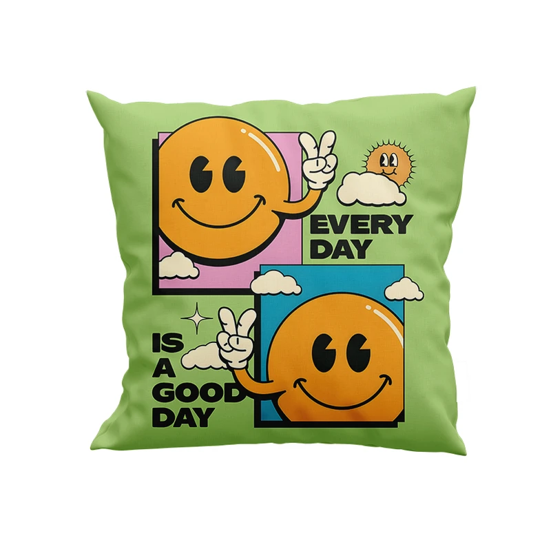 کوسن پاد آفرین سایز 30*30 سانتی متر مدل هر روز، روز خوبیه کد DKK1343