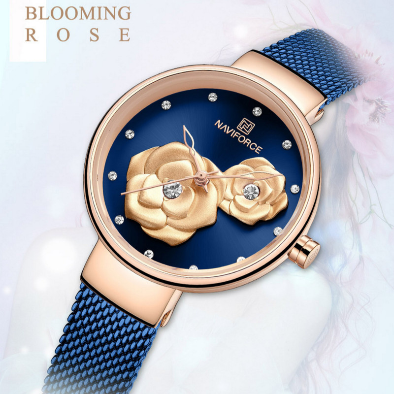 ساعت مچی عقربه ای زنانه نیوی فورس مدل فانتزی NF5013-RG/BE ساعت مچی عقربه ای زنانه نیوی فورس مدل فانتزی NF5013-RG/BE