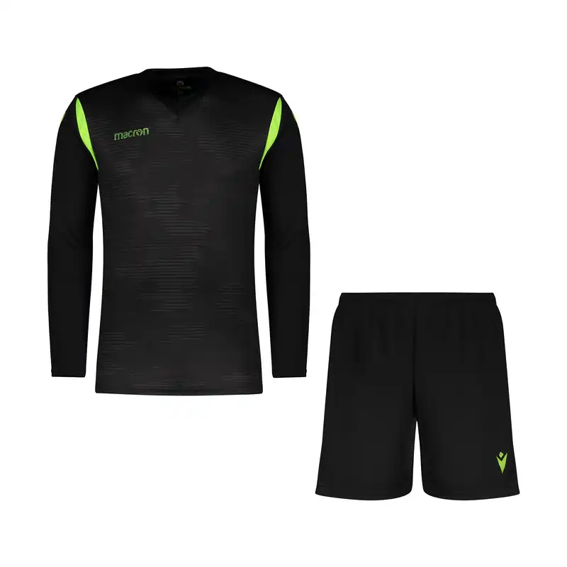 ست پیراهن و شورت ورزشی مردانه مکرون مدل آرس رنگ مشکی