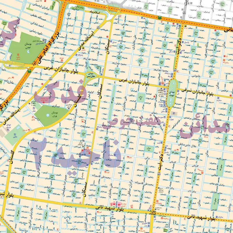 نقشه انتشارات ایرانشناسی مدل منطقه 8 شهرداری تهران کد 408