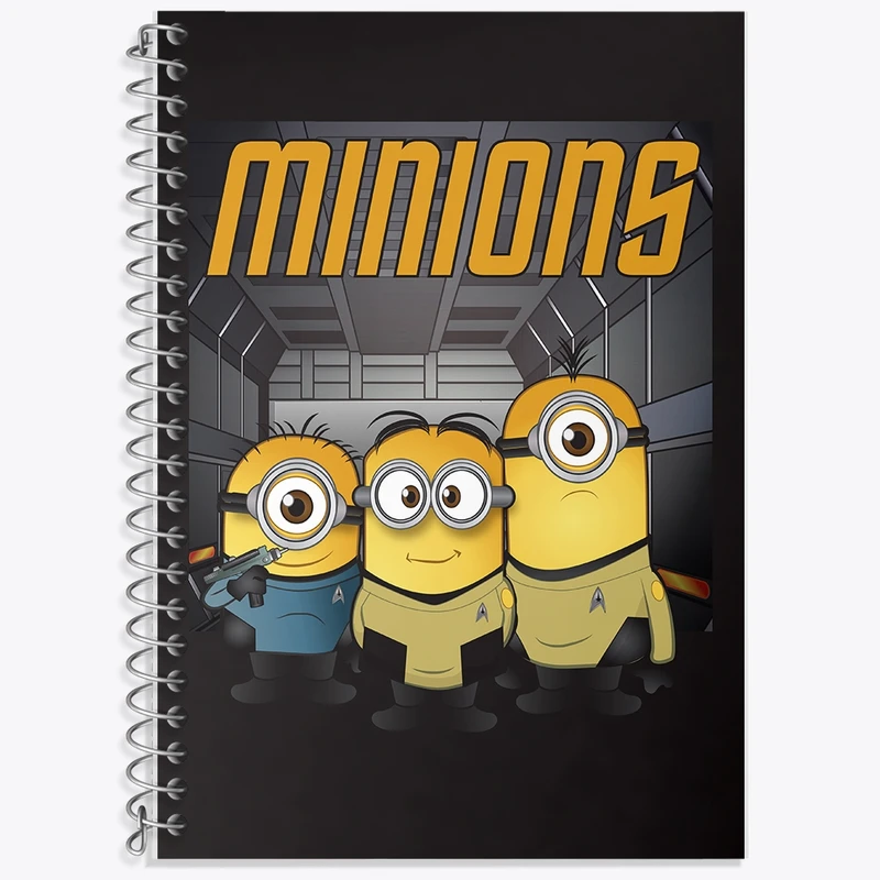 دفتر زبان 50 برگ خندالو مدل سه خط طرح مینیون ها (Minions) کد F2192