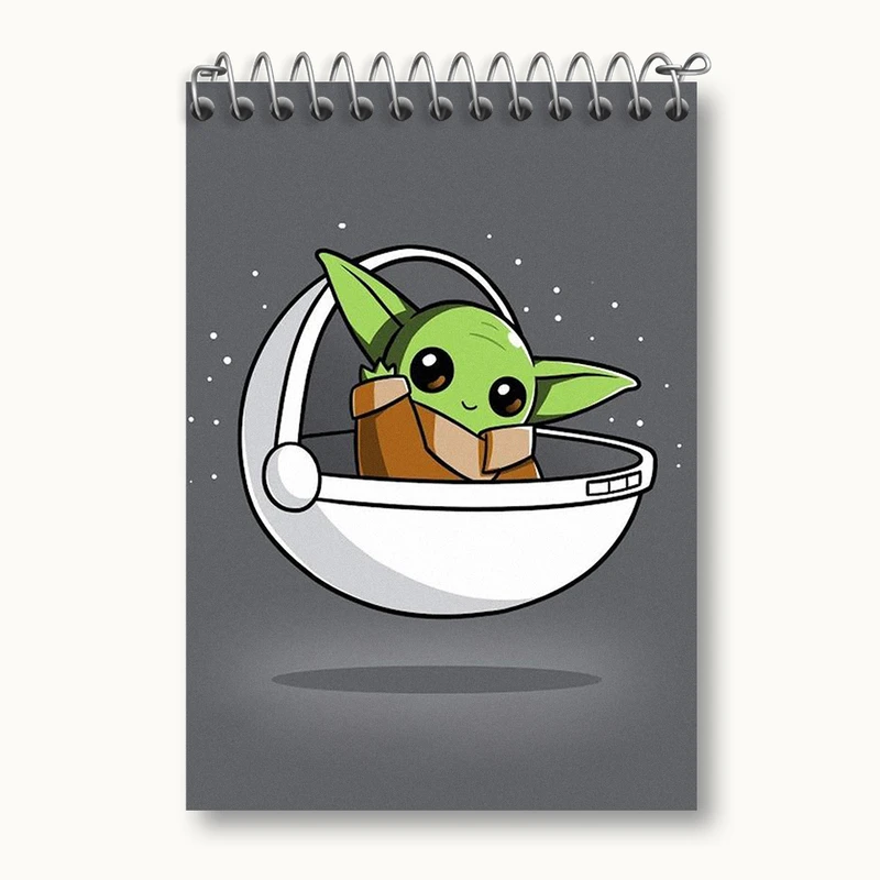 دفتر یادداشت 50 برگ خندالو طرح بیبی یودا کد N1859