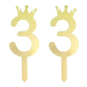 تاپر کیک هانستو مدل عدد 33 کد TPN33 بسته 2 عددی