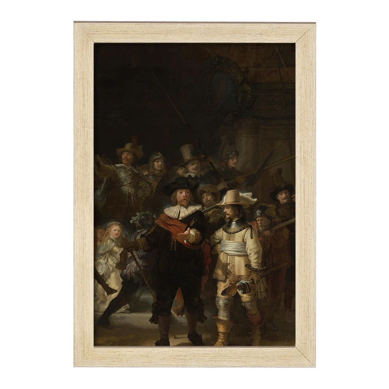 تابلو خندالو مدل گشت شبانه اثر رامبرانت  کد 23350