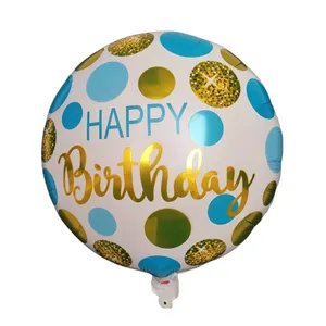 بادکنک فویلی طرح هپی بردی مدل خال دار