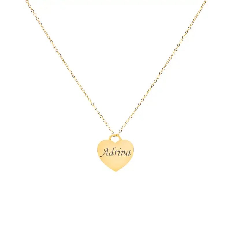 گردنبند طلا 24 عیار زنانه لیردا مدل اسم آدرینا