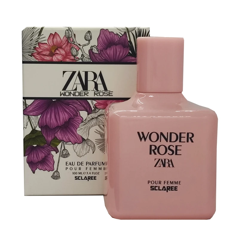 ادوپرفیوم زنانه اسکلاره مدل Wonder Rose zara با رایحه شیرین حجم 100 میلی‌لیتر