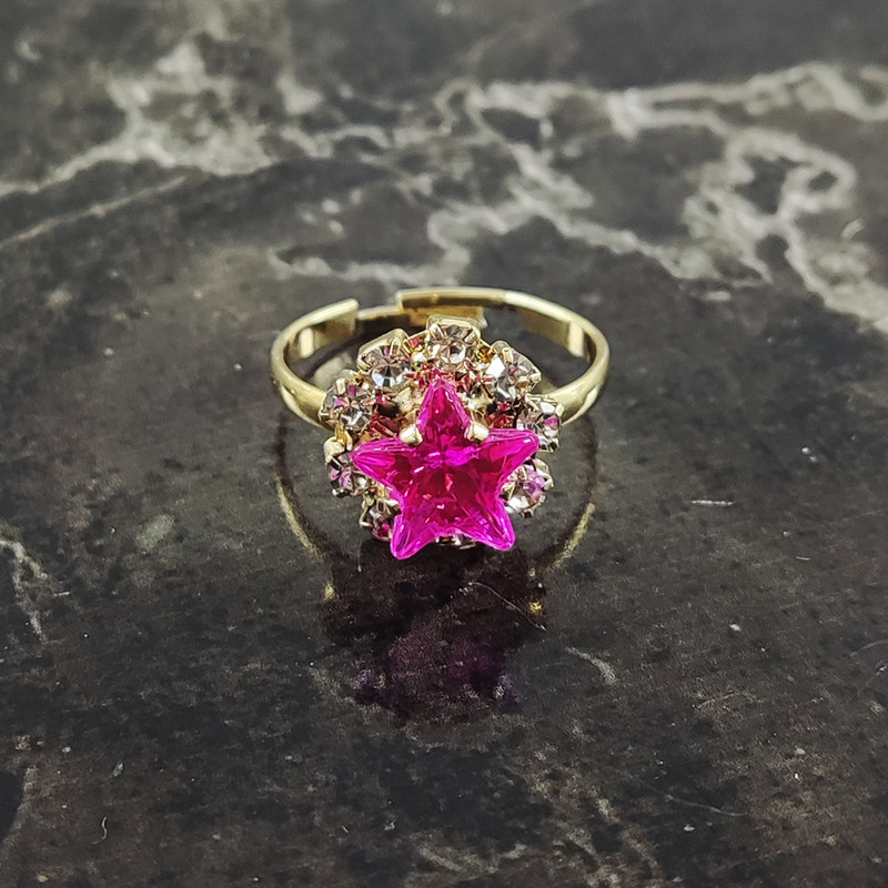 انگشتر دخترانه سلین کالا مدل کوارتز طرح ستاره کد 3