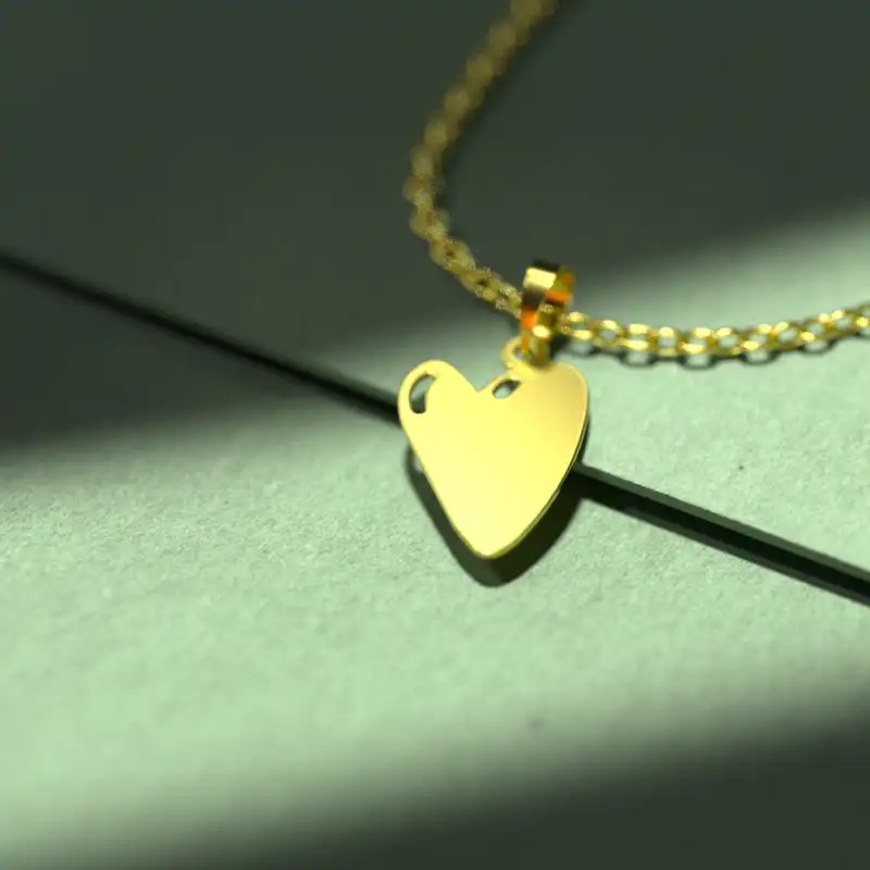 گردنبند طلا 18 عیار زنانه مدوپد مدل  طرح قلب کد E1165